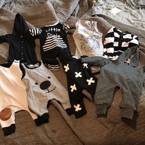 Lot of baby boy rompers